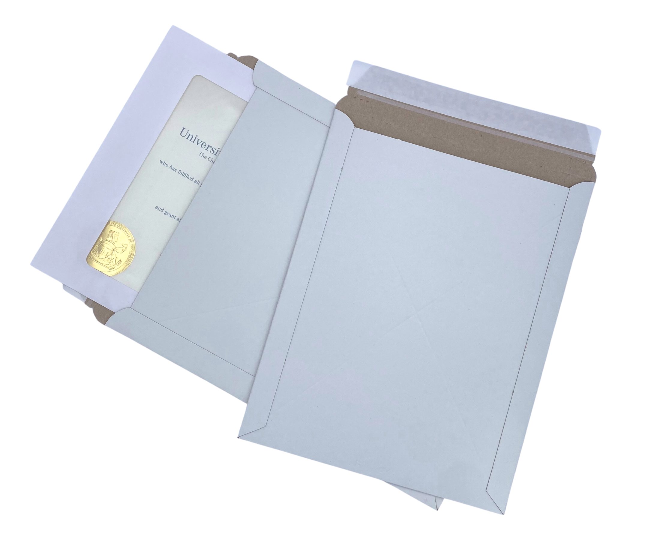 Deux Enveloppes plates Enviro-LogiX dont une contient un document administratif.
