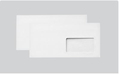 Enveloppes blanches à fenêtres