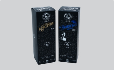 Emballage boîtes pliantes en noir