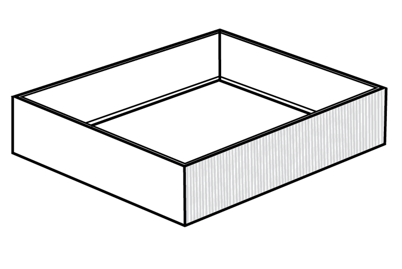 Double paroi en bois clair