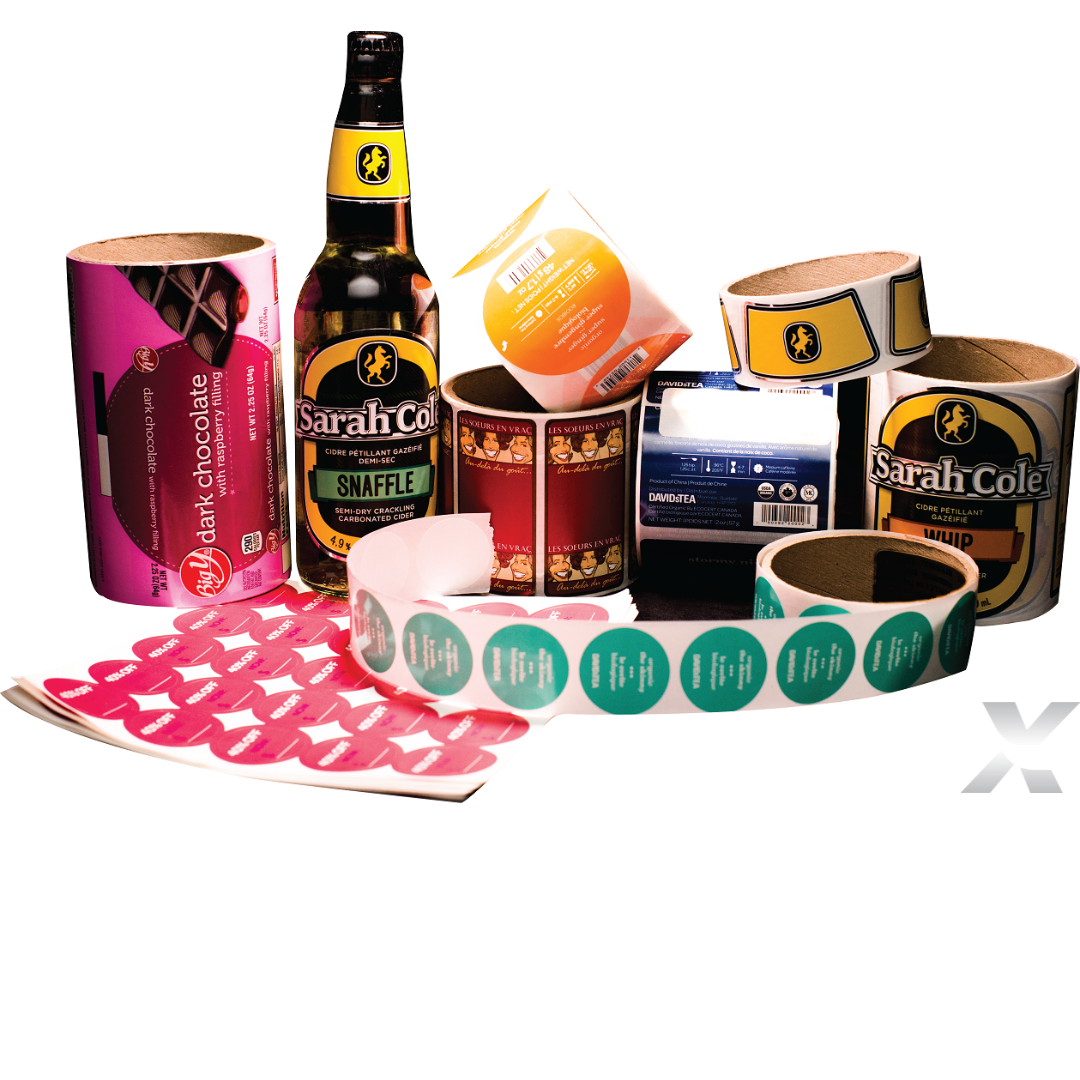 Un lot d'étiquettes pour l'agro-alimentaire