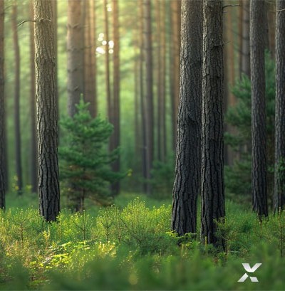 Images des bois avec un focus sur les branches d'arbres