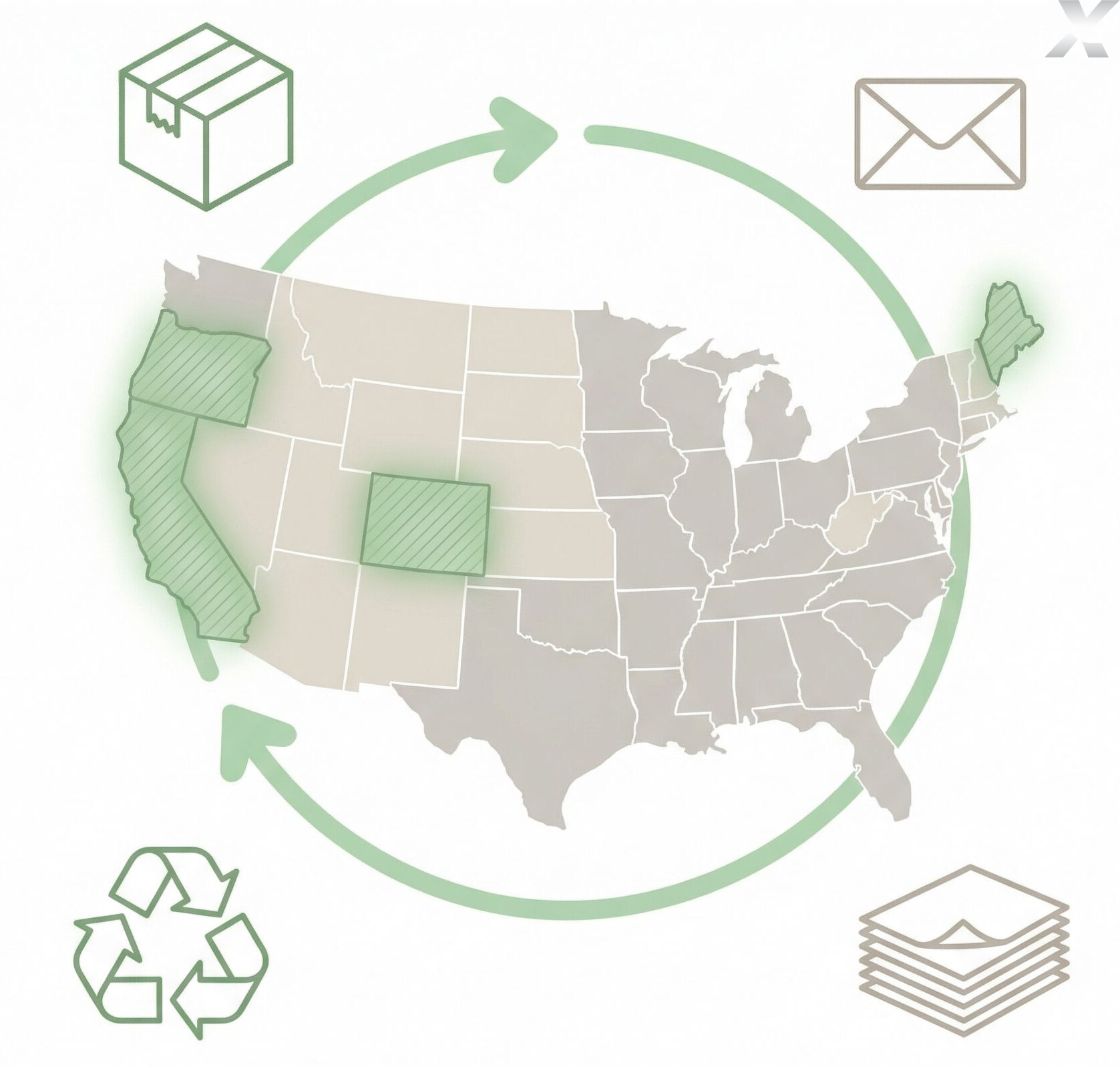 Découvrez comment la responsabilité élargie des producteurs (REP) évolue aux États-Unis, les principales réglementations par État et les actions à prendre pour rester conforme.